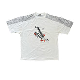 Vintage 90s Single Stitch White Graphic T-Shirt Size M